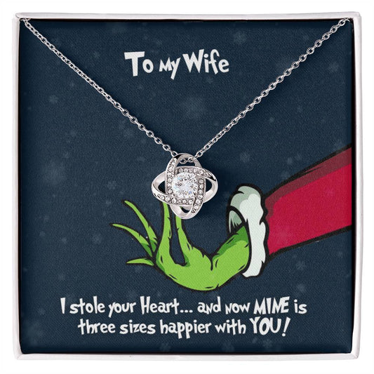 To My Wife Grinch Love Knot Necklace