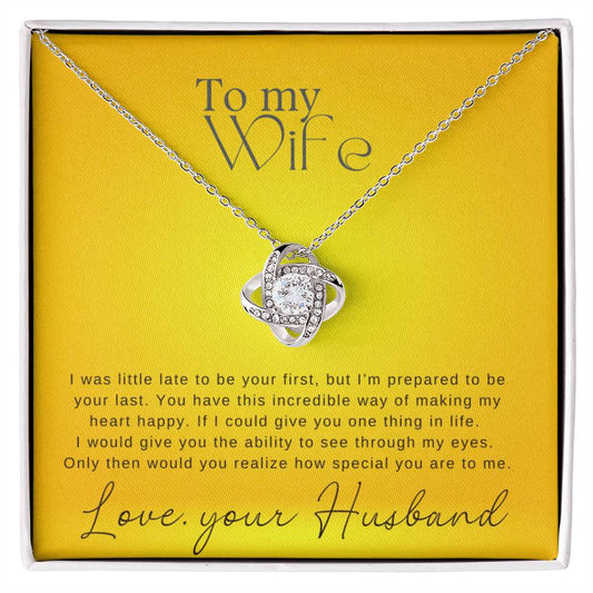 To My Wife Love Knot Necklace V3